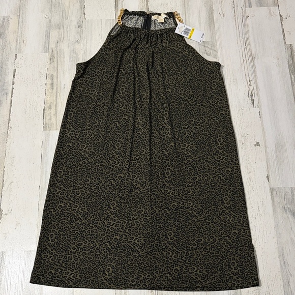 MICHAEL Michael Kors Dresses & Skirts - MICHAEL Michael Kors Black and Green Leopard Print Dress Size M NWT